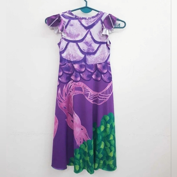 MAL Descendants hi-low dress gown Halloween COSTUME 9 10 12 14 16 - Picture 12 of 12